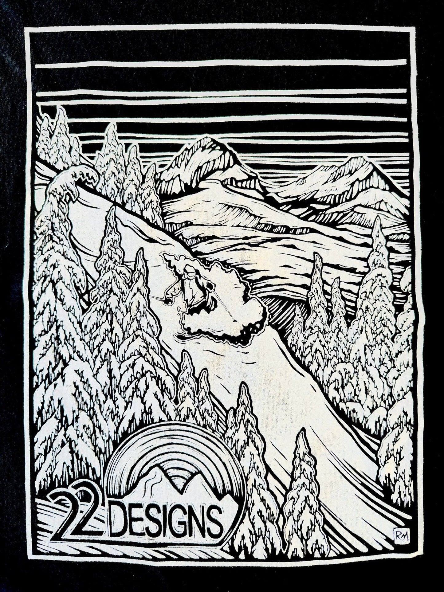 22 Designs Telemark Manufacturing Hoody Tshirt Art