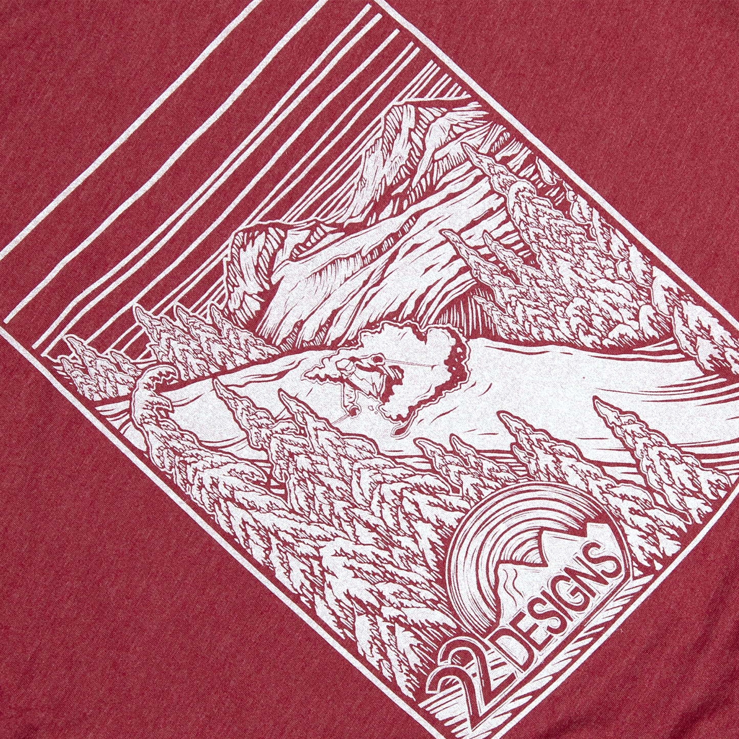 22 Designs Red Graphic Tshirt