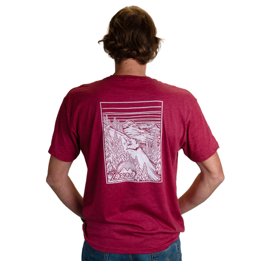 22 Designs Red Graphic Tshirt