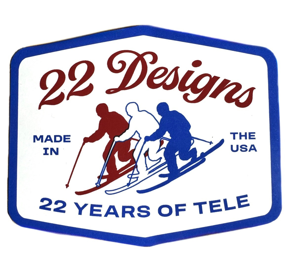 22 Designs 22 Years Sticker