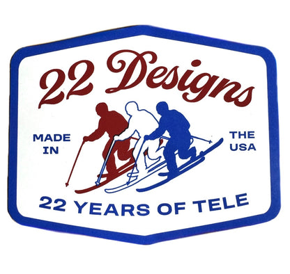 22 Designs 22 Years Sticker