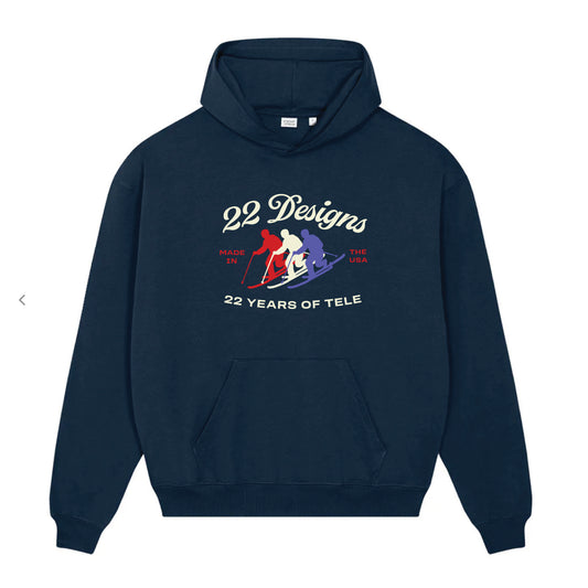22 Designs Merch Schwag Hoodie Sweatshirt Clothing Telemark Skiing