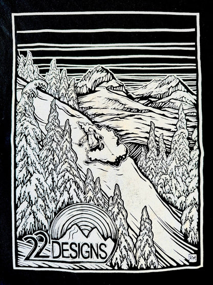 22 Designs Telemark Manufacturing Hoody Tshirt Art