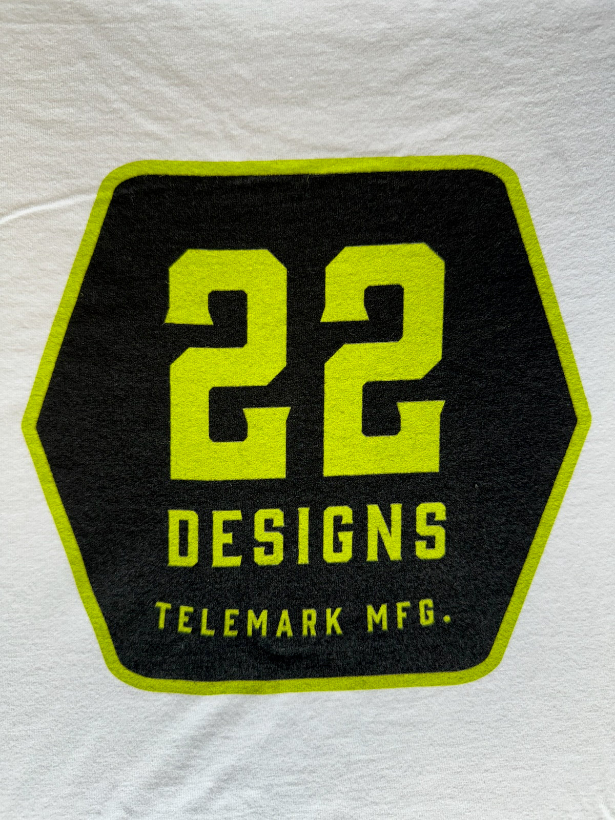 22 Designs Telemark Manufacturing White Tshirt 