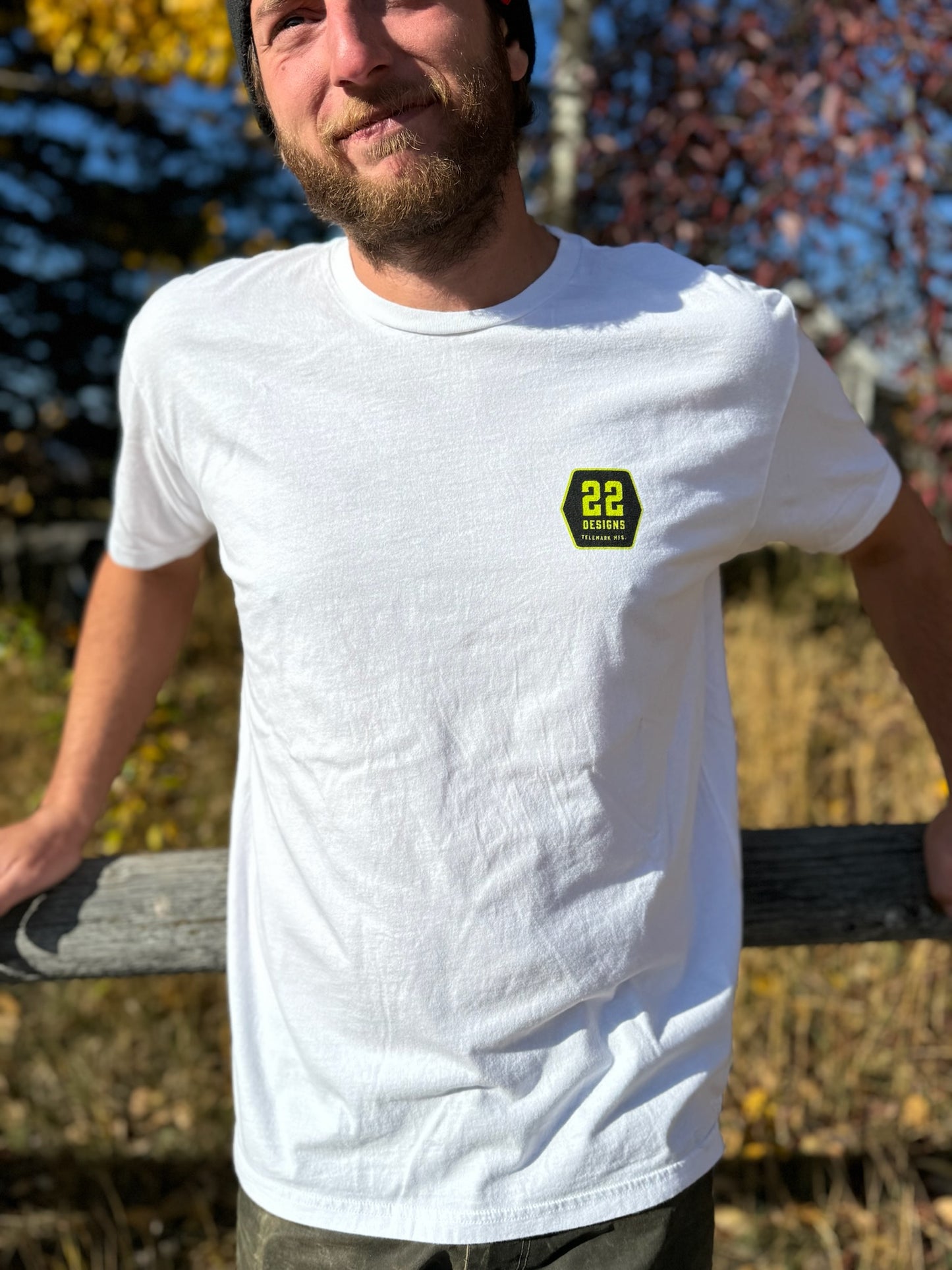 22 Designs Telemark Manufacturing White Tshirt 2