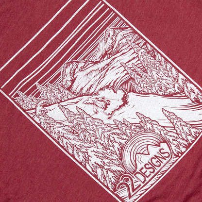 22 Designs Red Graphic Tshirt