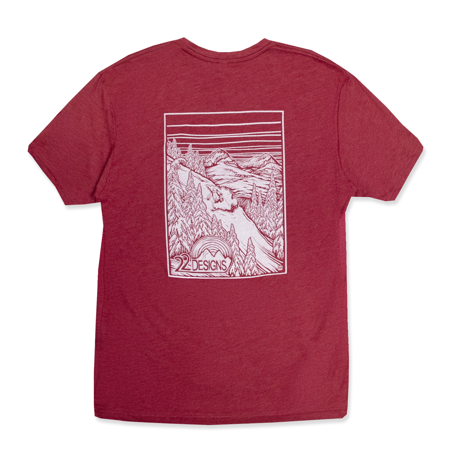 22 Designs Red Graphic Tshirt