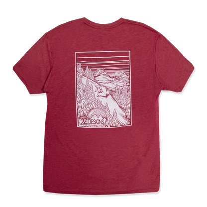 22 Designs Red Graphic Tshirt